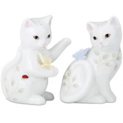 Lenox Butterfly Meadow Figural Kitten Salt and Pepper