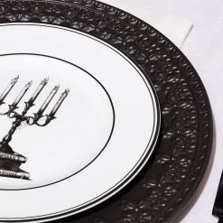 Lenox Chelse Muse Fleur Matte Black 4pc Dinner Plate Set -lenox Sales Store 888918 891431 LNP S22 FEA 6