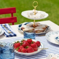 Lenox Blue Bay 2-Tiered Server 9 Lenox Blue Bay 2-Tiered Server -lenox Sales Store 890194 877880 890202 894462 894461 LNP S23 FEA 16