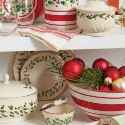 Lenox Holiday Handpaint Stripe Mixing Bowl -lenox Sales Store 890773 w11