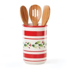 Lenox Holiday Handpaint Stripe Utensil Crock Set 9 Lenox Holiday Handpaint Stripe Utensil Crock Set -lenox Sales Store 890775 wHR