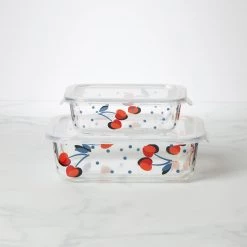 Kate Spade Vintage Cherry Dot 2-Piece Rectangular Storage Set