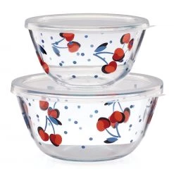 Kate Spade Vintage Cherry Dot 2-Piece Round Storage Set -lenox Sales Store 890834 wHR
