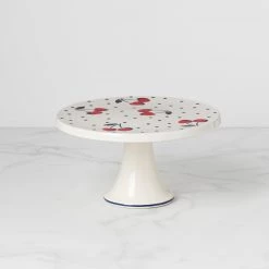 Kate Spade Vintage Cherry Dot Cake Plate