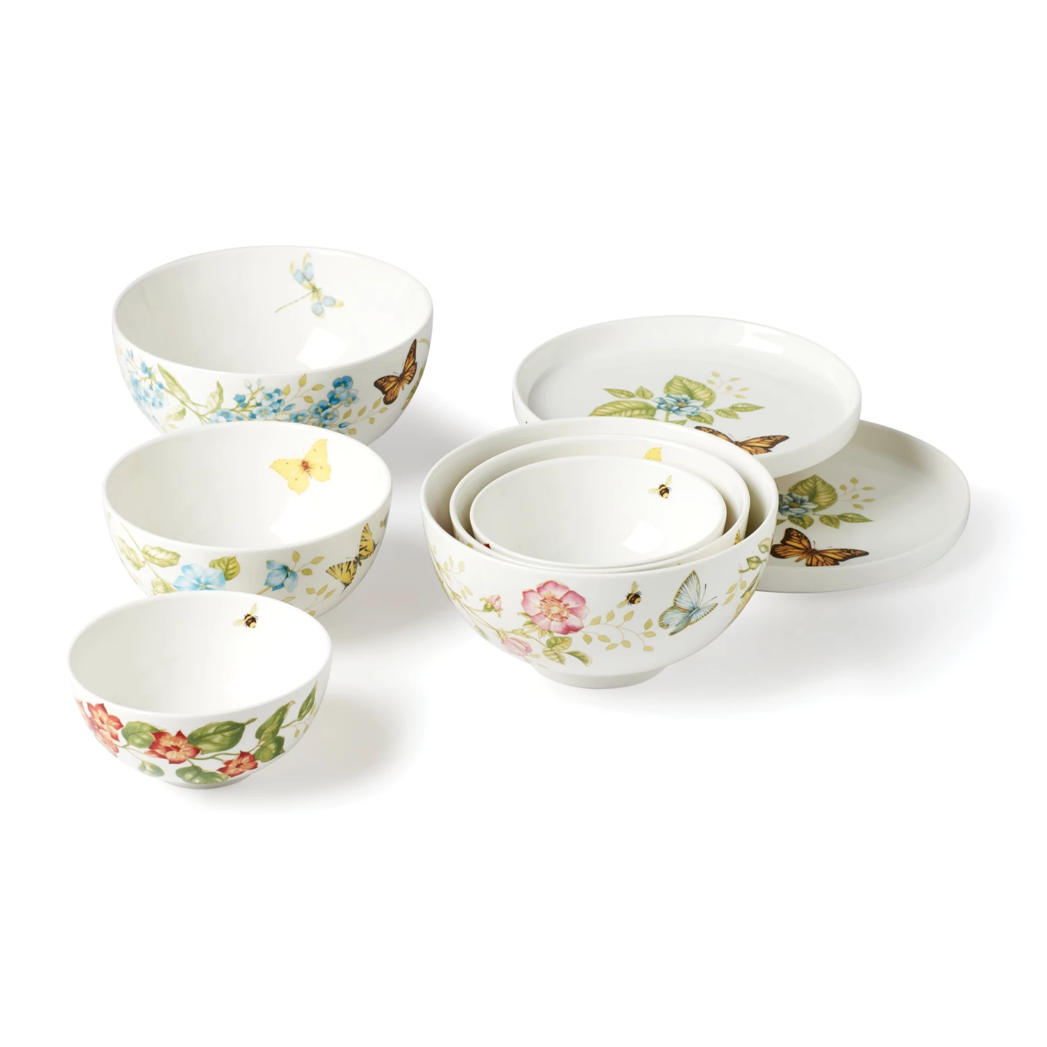 Lenox Butterfly Meadow Luna 8pc Nesting Dinnerware Set 7 Lenox Butterfly Meadow Luna 8pc Nesting Dinnerware Set - Image 5