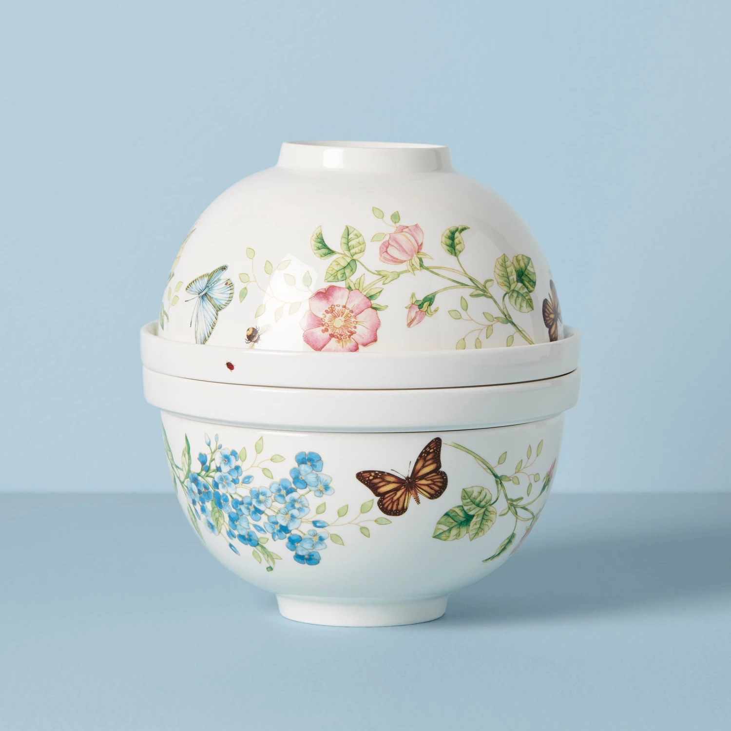 Lenox Butterfly Meadow Luna 8pc Nesting Dinnerware Set 4 Lenox Butterfly Meadow Luna 8pc Nesting Dinnerware Set - Image 2