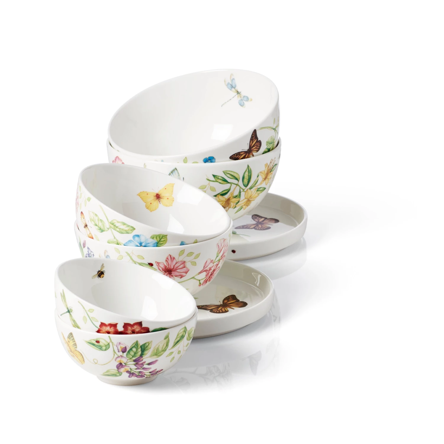 Lenox Butterfly Meadow Luna 8pc Nesting Dinnerware Set 6 Lenox Butterfly Meadow Luna 8pc Nesting Dinnerware Set - Image 4