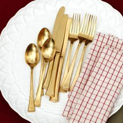 Lenox Portola Gold 20-Piece Flatware Set -lenox Sales Store 893172 877880 894303 894304 894333 893875 893877 LHOL 22 FEA 16