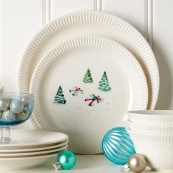 Lenox Profile Snow Day 4-Piece Accent Plate Set -lenox Sales Store 893506 893508 LHOL 21 FEA 1