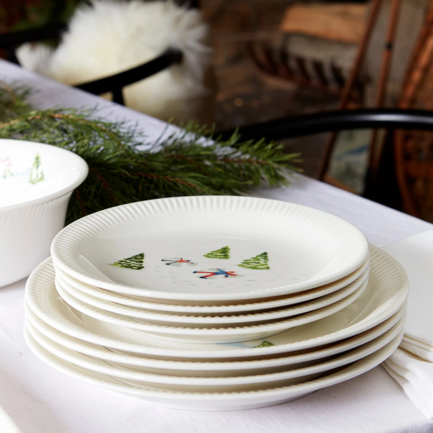 Lenox Profile Snow Day 4-Piece Dinner Plate Set 6 Lenox Profile Snow Day 4-Piece Dinner Plate Set - Image 4