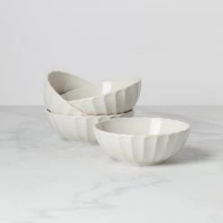 Lenox French Perle Scallop 4-Piece Bowl Set