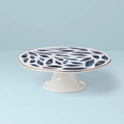 Lenox Blue Bay Cake Plate