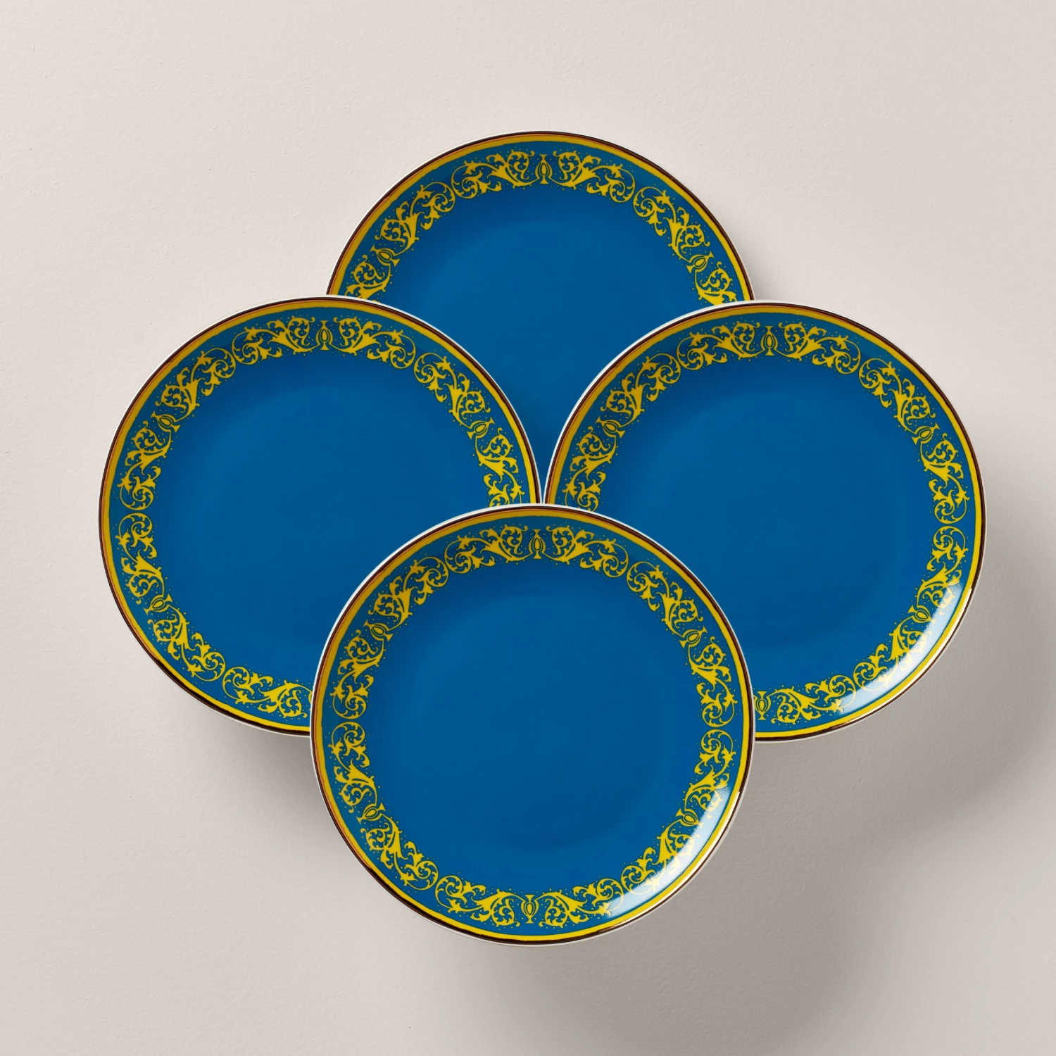Lenox LX Remix Blue 4-Piece Accent Plate Set 3 Lenox LX Remix Blue 4-Piece Accent Plate Set