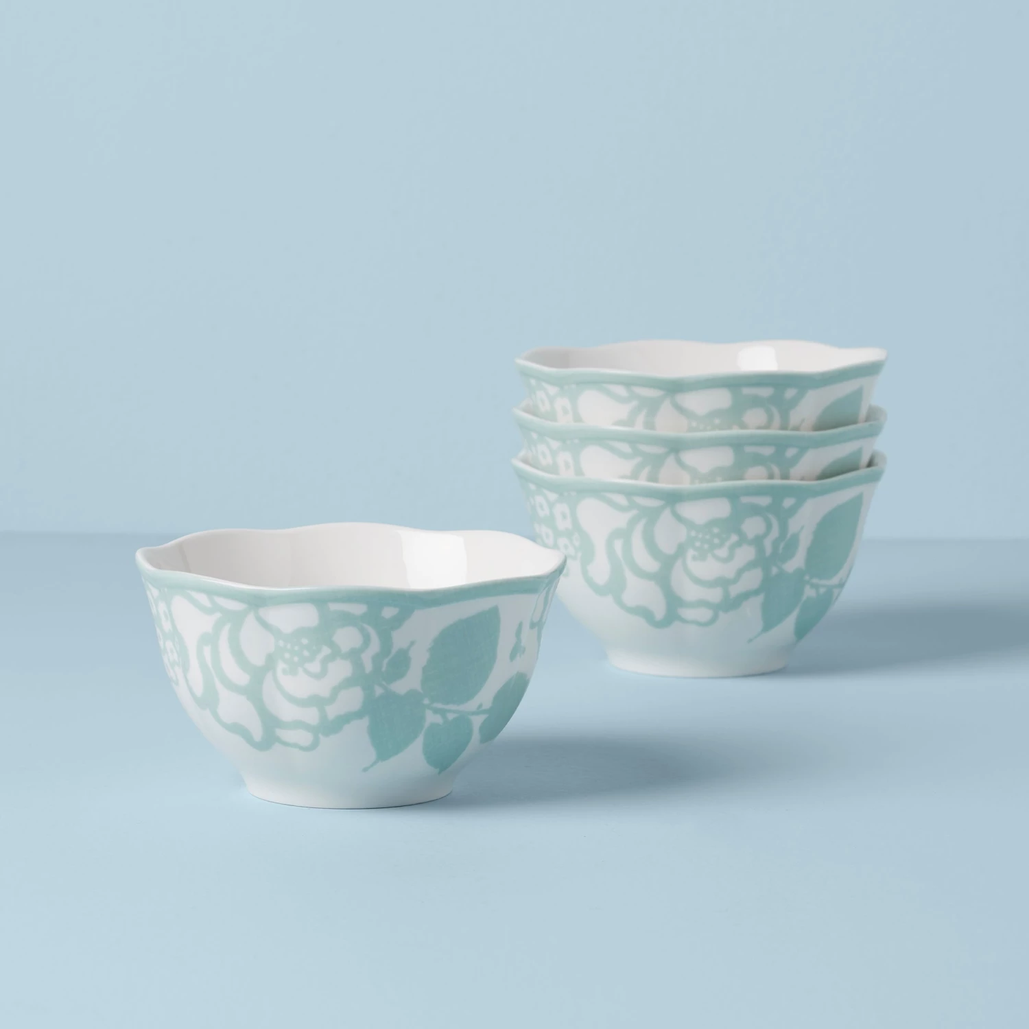 Lenox Butterfly Meadow Cottage 4-Piece Rice Bowls 3 Lenox Butterfly Meadow Cottage 4-Piece Rice Bowls