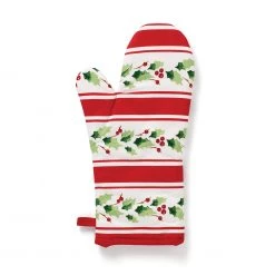 Lenox Holiday Handpaint Stripe Oven Mitt