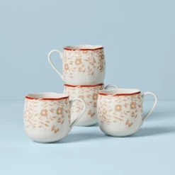 Lenox Butterfly Meadow Cottage 4-Piece Mugs -lenox Sales Store 894280 w10 df1f5a39 4df7 4e6a b50e 366f826fa82c