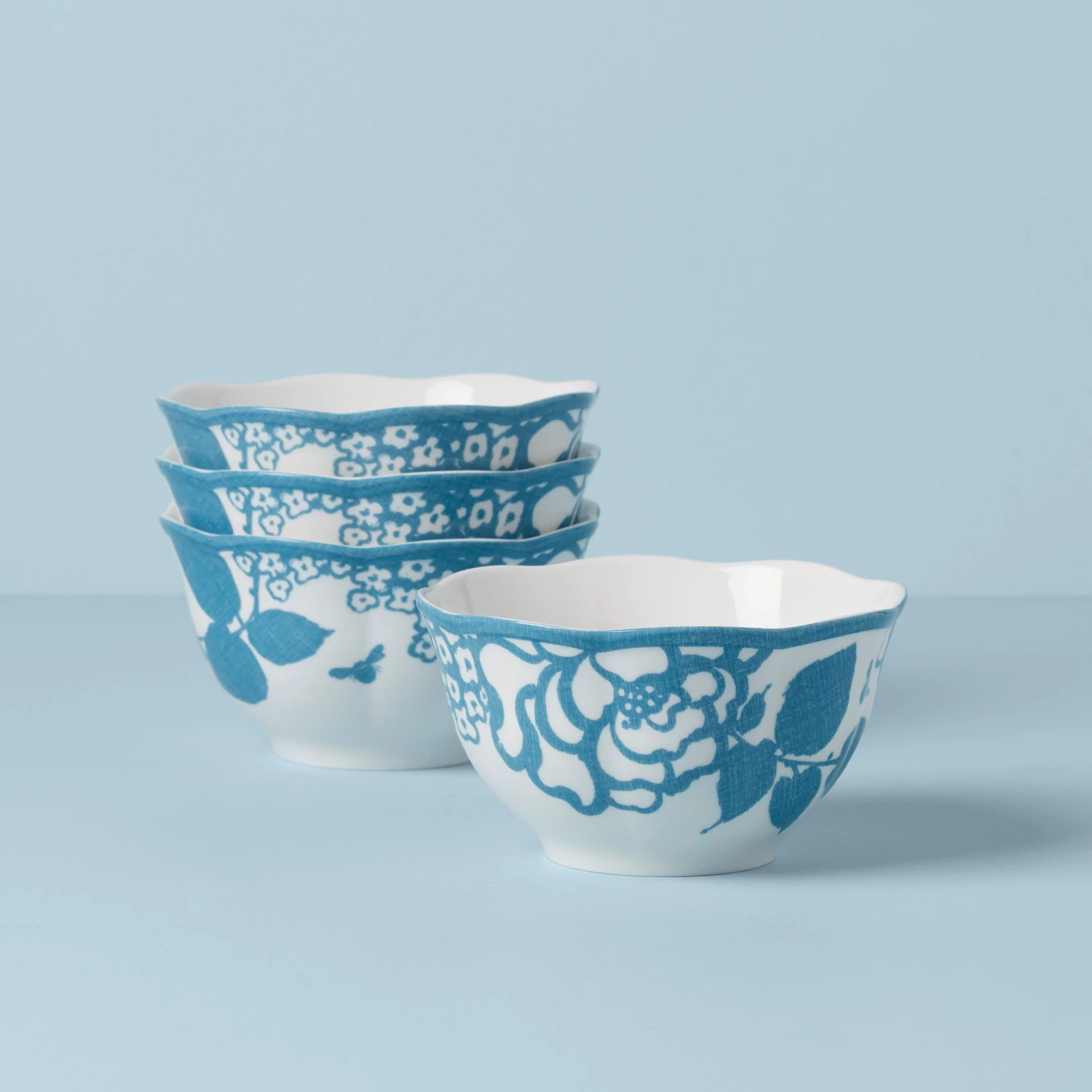 Lenox Butterfly Meadow Cottage 4-Piece Rice Bowls 5 Lenox Butterfly Meadow Cottage 4-Piece Rice Bowls - Image 3