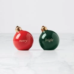 Kate Spade Merry & Bright Ornament Salt & Pepper Set